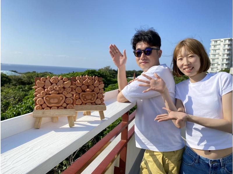 【沖縄・北部】面シーサー組み立て体験！パズル感覚でシーサーを作ろう！約45分　の紹介画像