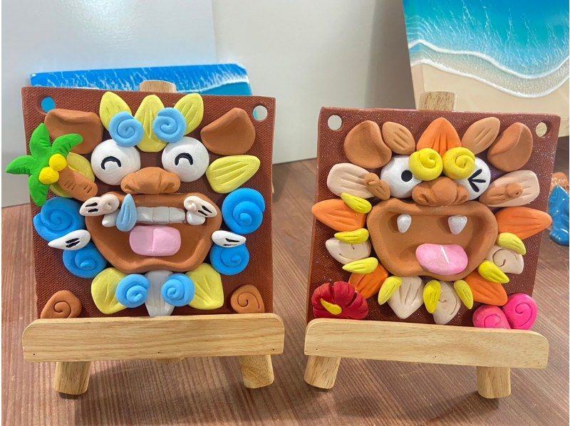 【沖縄・北部】面シーサー組み立て体験！パズル感覚でシーサーを作ろう！約45分　の紹介画像