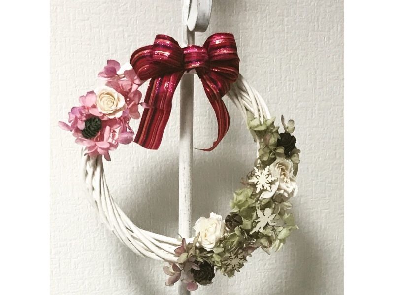 [From Miyagi/Sendai] "Preserved Flower Wreath" ⋰Christmas Wreath Version❕ Handmade Experienceの紹介画像