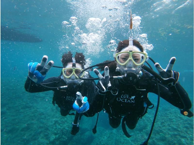 【冲绳蓝洞】适合初学者的乘船全脸面镜潜水体验の紹介画像