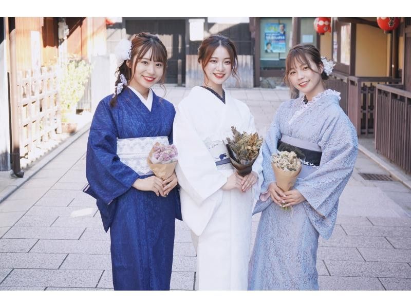 京都四条“高级和服计划”可爱的蕾丝和服和成熟的纯色很受欢迎！の紹介画像