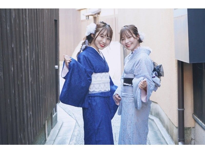 京都四條★新★“蕾絲和服計劃”可愛的蕾絲和服搭配很受歡迎！の紹介画像