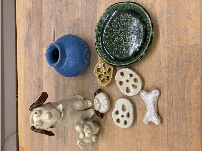 【奈良市内・陶芸体験】手びねり陶芸体験・粘土1㎏で時間内に作った作品はすべて焼きます！｜親子割ありの紹介画像