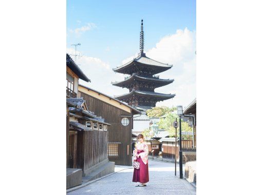 京都 袴でロケーション撮影 袴レンタル 着付け ヘアセット カメラマン同行 レタッチ済データ込み 卒業式の前撮り 後撮りにも アクティビティジャパン