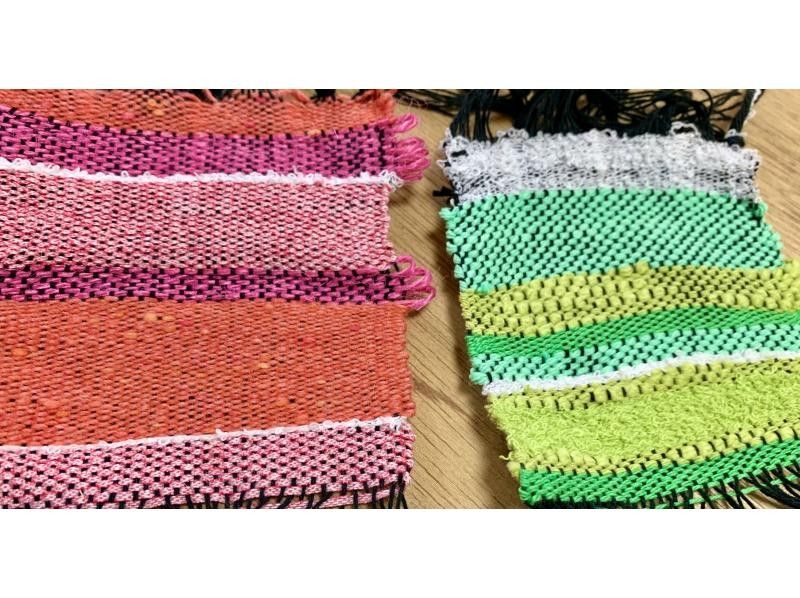 [Okinawa / Naha] Two "Saori-ori" coasters woven in your favorite colorの紹介画像