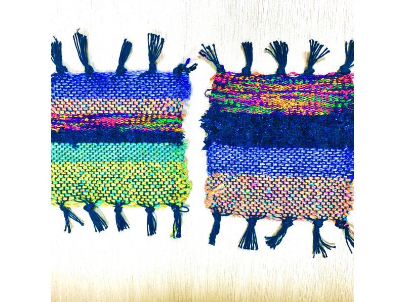[冲绳/那霸] 用您最喜欢的颜色编织的两个“Saori-ori”杯垫の紹介画像