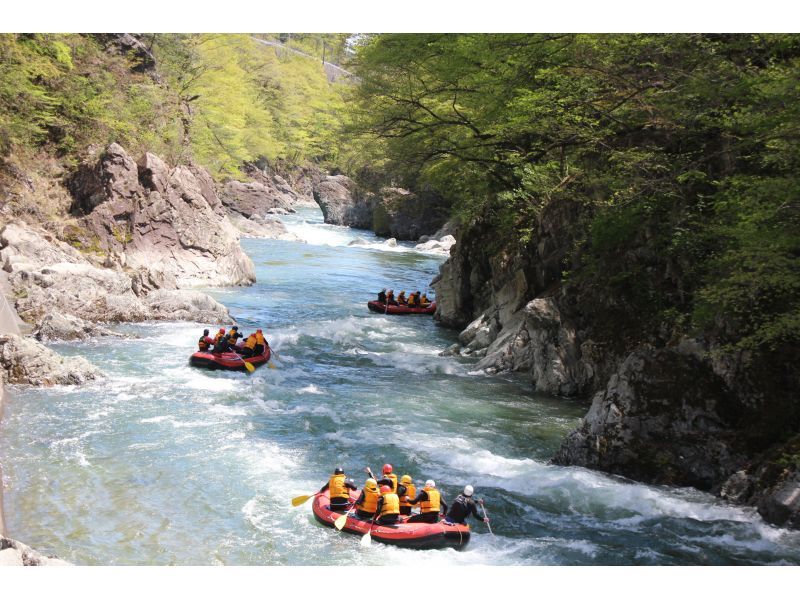 仲間で、家族で！8名以上はお得「団体ラフティング半日コース」の紹介画像