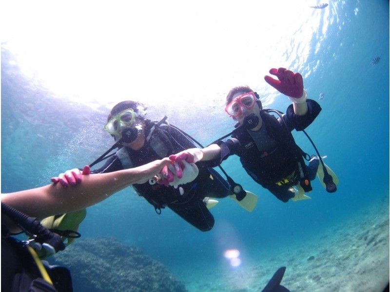 【沖縄・本部、水納島・瀬底島】手ぶらで集合　体験ダイビング　半日いっぱい遊べる2dive　の紹介画像