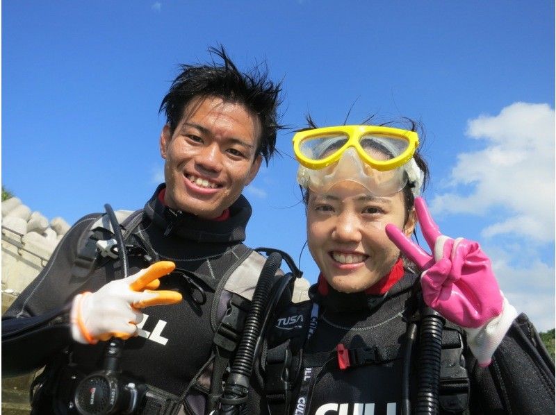 【沖縄・本部、水納島・瀬底島】手ぶらで集合　体験ダイビング　半日いっぱい遊べる2dive　の紹介画像