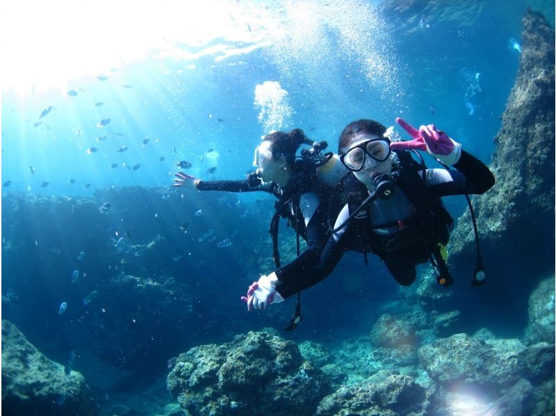 【沖縄・本部、水納島・瀬底島】手ぶらで集合　体験ダイビング　半日いっぱい遊べる2dive　の紹介画像