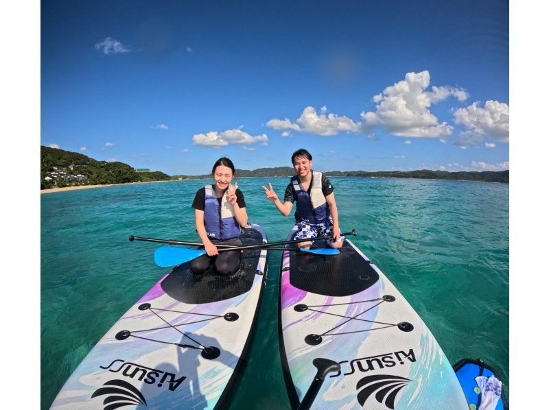 奄美大島【当日予約可能】SUP（60分）※ドローン空撮等写真の無料プレゼントあり※お1人様もお任せ下さい☆の紹介画像