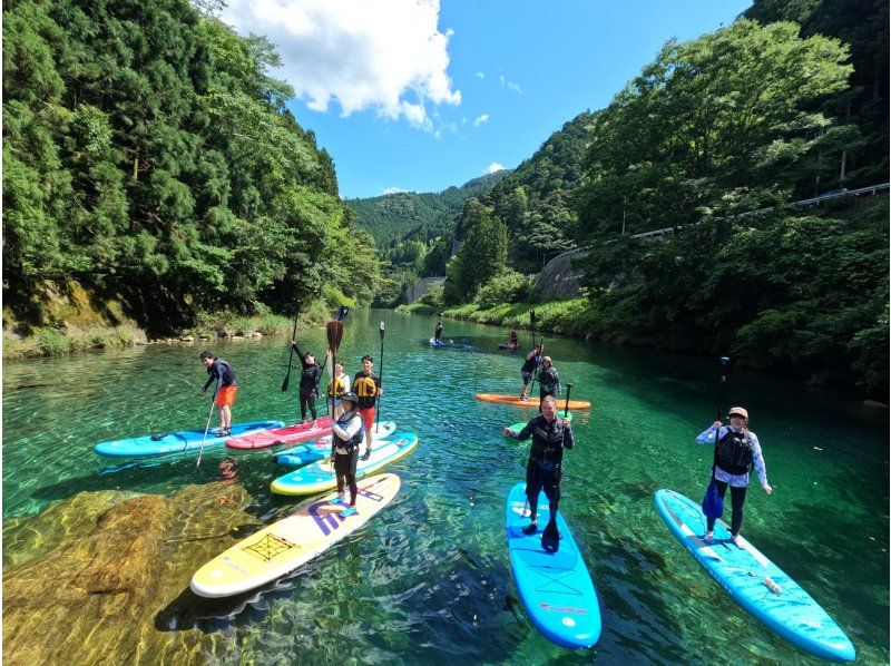 【高知・仁淀川】仁淀ブルーに1番近い場所でSUP～女子旅にオススメ！！にこ淵まで35分。有資格インストラクターで安心。ドッグSUP対応店。の紹介画像