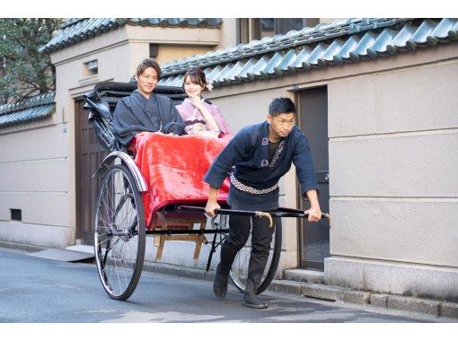 浅草 着物レンタル 人力車コラボプラン 浅草寺徒歩1分 着物で人力車のコラボプラン 人力車でお迎え アクティビティジャパン