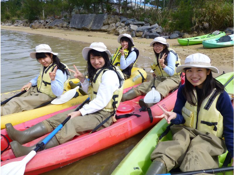 【沖縄・今帰仁】〈学割・学生限定プラン〉ネイチャーウォッチングカヤック 干潮時はシオマネキやミナミトビハゼ！満潮時は入り江を散策 2時間の紹介画像