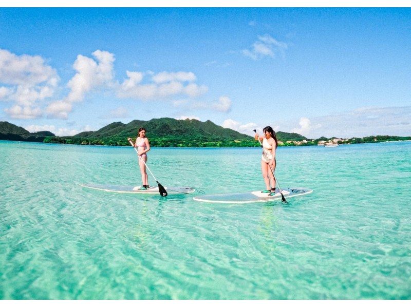 【石垣島/1日】青の洞窟探検！遭遇率95%ウミガメシュノーケル&クリアSUPクルージング《写真、送迎無料★》の紹介画像