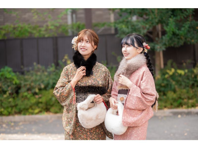 [Kanazawa/Kanazawa Ekimae Store] ★Retro Premium★ Enjoy coordinating with antique kimonos ♪ Hair set and dressing includedの紹介画像