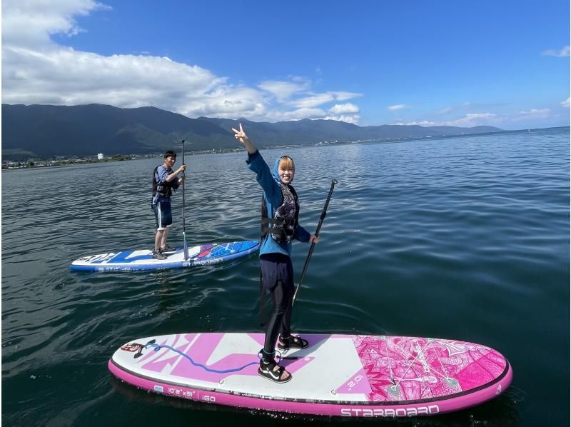 【滋賀・和邇】琵琶湖SUP体験1時間｜貸切OKで自分たちのペースで楽しめる｜家族・グループ・カップル歓迎｜初心者安心｜BBQも利用可の紹介画像