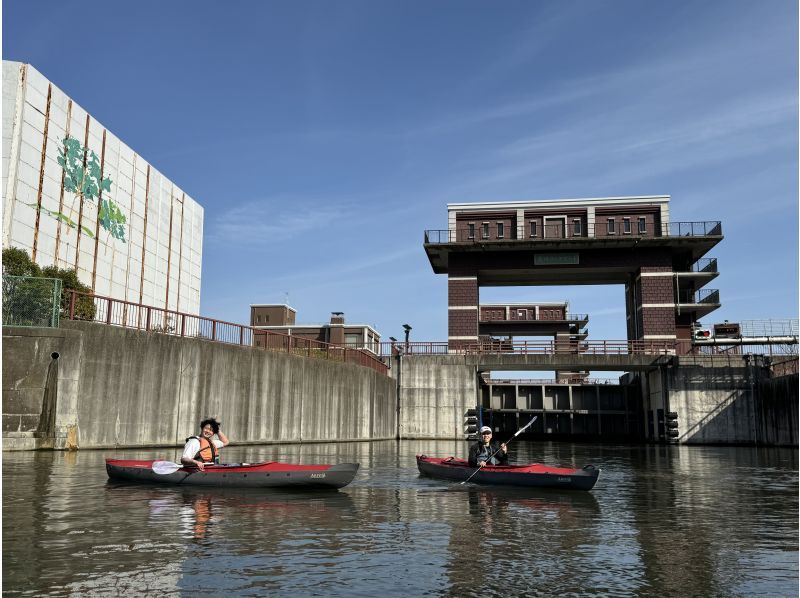 【東京・江戸川】まるでパナマ運河！？運河ミドルカヌーツアー＜初心者～経験者向け＞の紹介画像