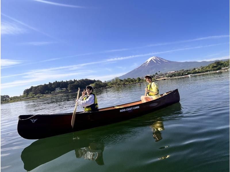 「SALE！」【山梨・河口湖】早朝90分プラン！　富士山を眺めての湖上散歩♪　カナディアンカヌー体験ツアーの紹介画像