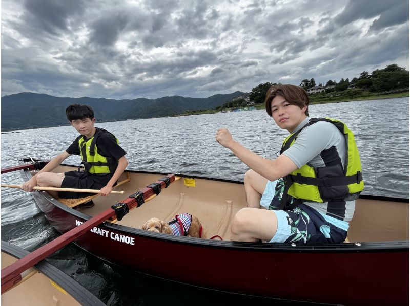 「SALE！」【山梨・河口湖】早朝90分プラン！　富士山を眺めての湖上散歩♪　カナディアンカヌー体験ツアーの紹介画像