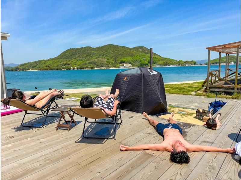【広島・尾道・日帰り利用のお客様】百島のビーチでテントサウナ | 2時間利用の紹介画像