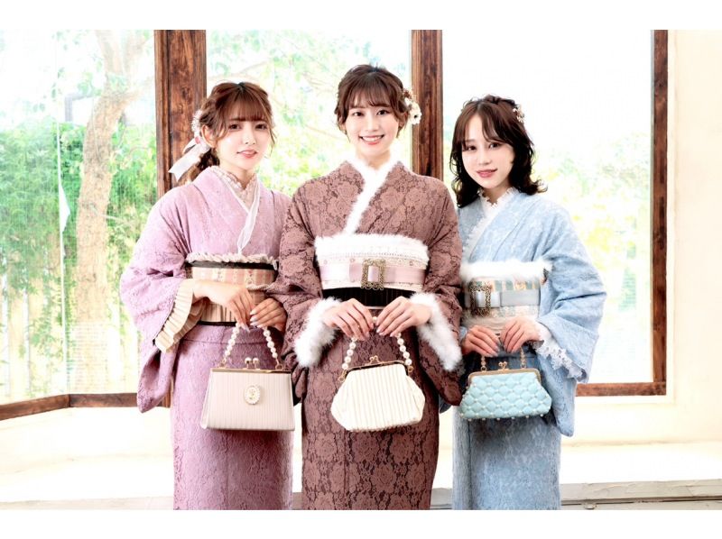 [Tokyo/Asakusa main store] Spring sale underway! ★Enjoy coordinating your outfit with the popular retro-modern kimono♪ Complete kimono, hair set, and dressing included!の紹介画像