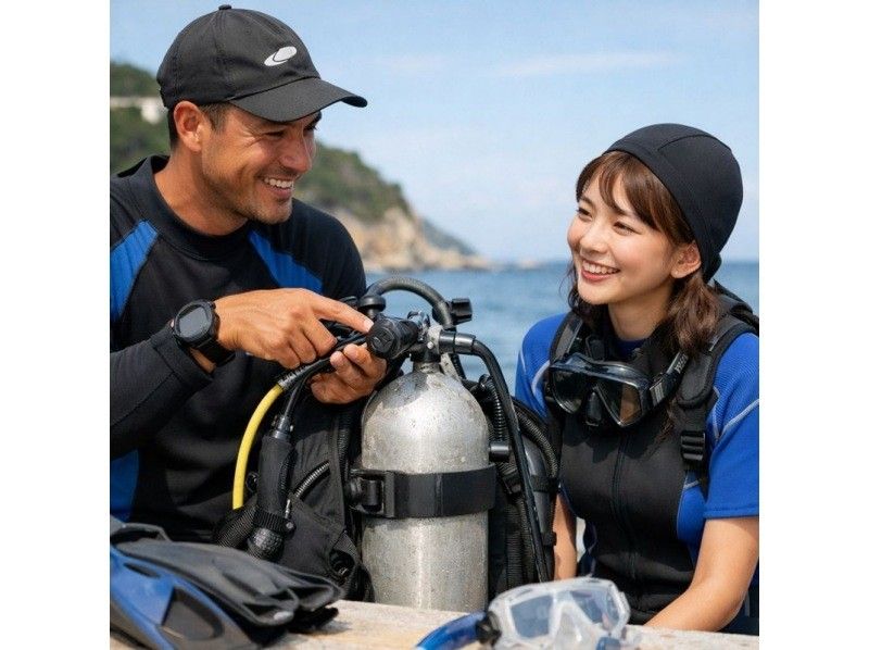 【東京・新宿】 世界基準PADIで学ぶ「続けられる」オープンウォーター講習 女性一人参加が多い少人数制・送迎付き・宿泊1泊2食付きの紹介画像