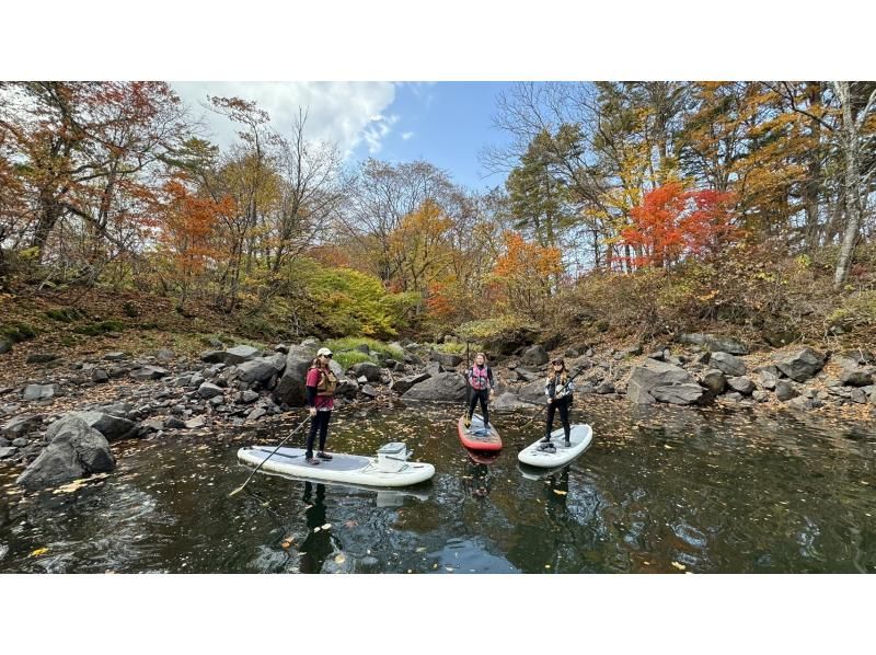 [Fukushima, Urabandai, Lake Hibara] The only guided 2-hour SUP cruising tour on Lake Hibara ☆彡 Autumn leaves SUP is recommended! You will receive a free potato stew after the experience ♪の紹介画像