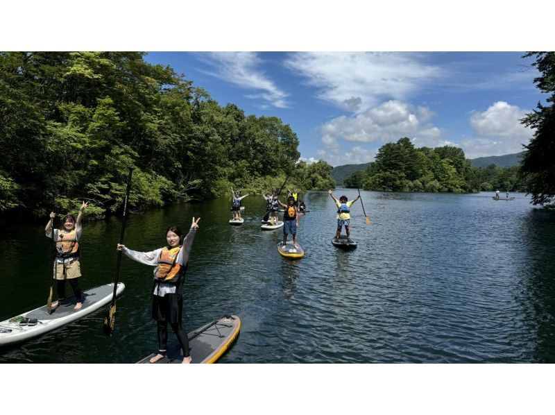 [Fukushima, Urabandai, Lake Hibara] The only guided 2-hour SUP cruising tour on Lake Hibara ☆彡 Autumn leaves SUP is recommended! You will receive a free potato stew after the experience ♪の紹介画像