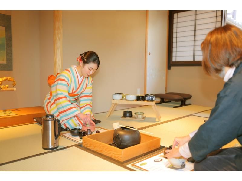 [Kyoto, Kiyomizu-dera Temple] Kimono (yukata) matcha + stone mill experience 7,000 yen (excluding tax) After the experience, you can also enjoy cherry blossom viewing! A great value collaboration planの紹介画像