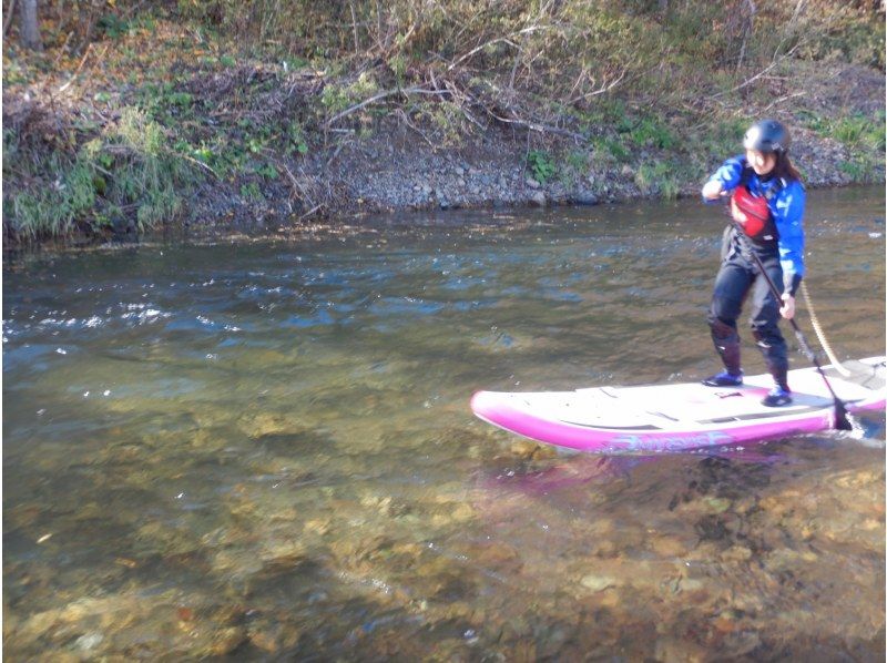 【北海道・ニセコ】☆SUP経験者向け☆流水チャレンジ！尻別川でリバーSUPを体験してみよう！の紹介画像
