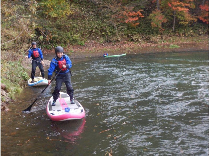 【北海道・ニセコ】☆SUP経験者向け☆流水チャレンジ！尻別川でリバーSUPを体験してみよう！の紹介画像