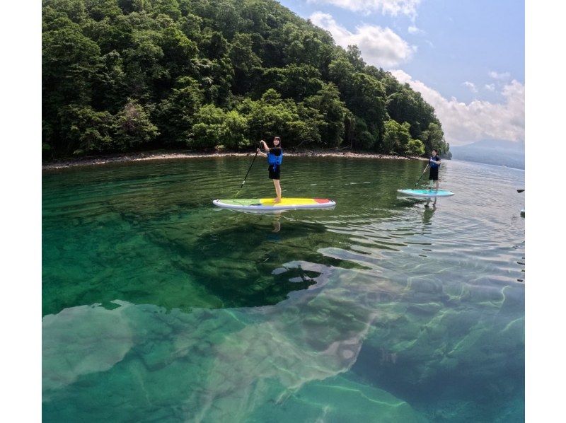 SALE！【北海道・千歳】口コミ限定〜水質日本一の支笏湖でSUP体験ツアー！最新GOPRO11撮影写真プレゼント（約2時間）※大人数も可能！の紹介画像