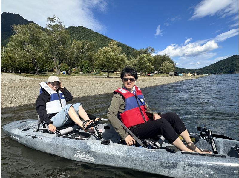 [ยามานาชิ / ไซโกะ] เรือคายัคสองที่นั่งที่ทุกคนสามารถขี่ได้อย่างง่ายดาย "เช่าเข็มทิศดูโอ 60 นาที"の紹介画像