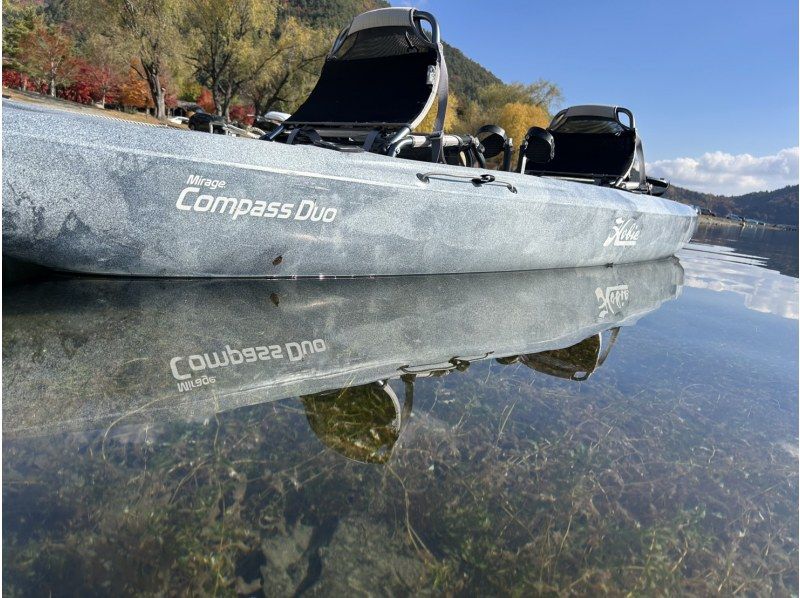 [ยามานาชิ / ไซโกะ] เรือคายัคสองที่นั่งที่ทุกคนสามารถขี่ได้อย่างง่ายดาย "เช่าเข็มทิศดูโอ 60 นาที"の紹介画像