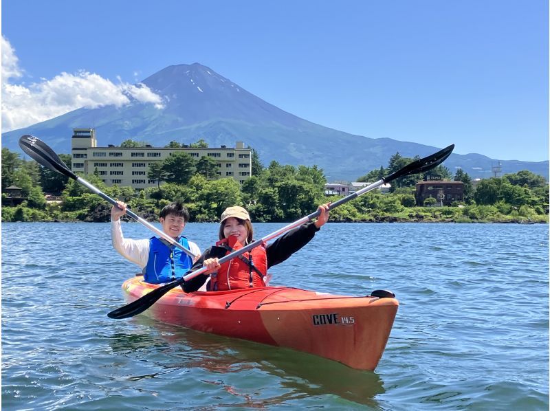 【山梨・河口湖】〈人気急上昇中〉湖上から富士山を満喫カヤックツアー！【写真データ無料】ワンちゃんも体験可！初心者の方大歓迎！の紹介画像