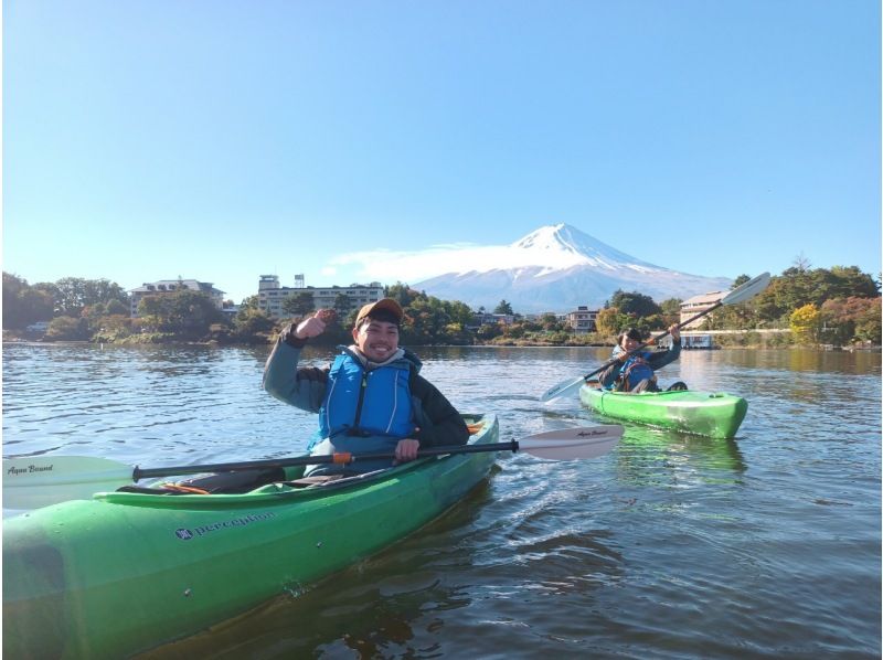 【山梨・河口湖】〈人気急上昇中〉湖上から富士山を満喫カヤックツアー！【写真データ無料】ワンちゃんも体験可！初心者の方大歓迎！の紹介画像