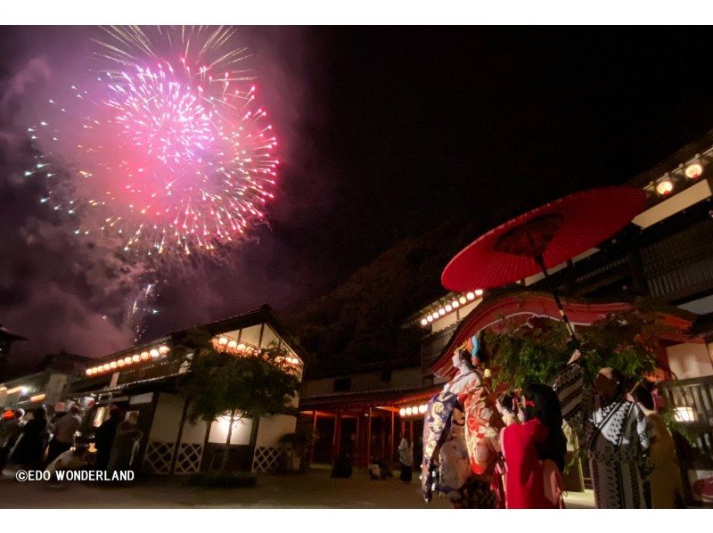 [นิกโก] เฉพาะวันที่ 13 สิงหาคม ดอกไม้ไฟที่แต่งแต้มสีสันให้กับท้องฟ้ายามค่ำคืนของ Nikko Edomura, ทัวร์โสเภณีโสเภณี, ทัวร์รถบัสนำเที่ยวศาลเจ้า Nikko Toshogu ภาษาอังกฤษの紹介画像