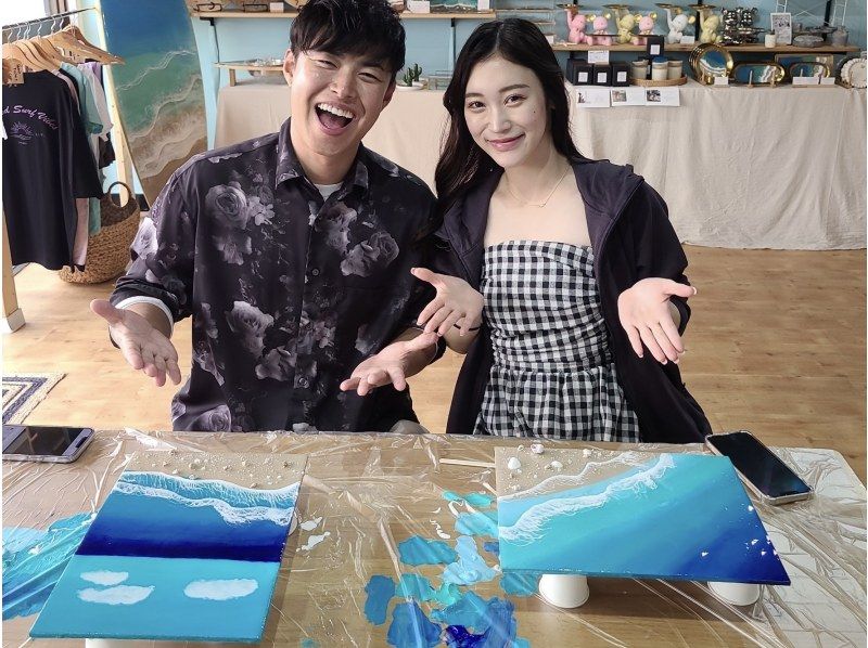 [Ishigaki Island/Experience] Completely original! Create the ocean of Ishigaki Island♡ "Ocean Art Board Mini Course" Cute interior♡ Groups welcome!の紹介画像