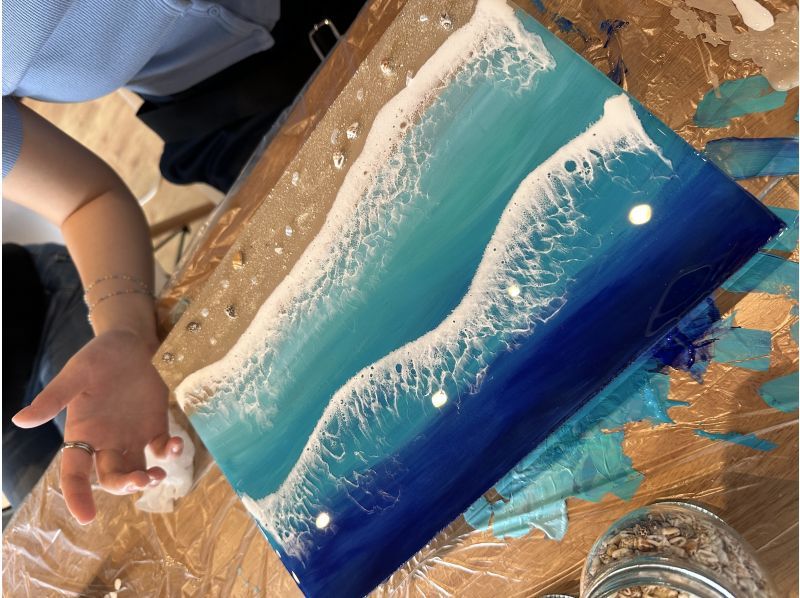 【石垣島・体験】海のレジンアート体験『Ocean Art Board Mini』/思い出の海を形に。団体も可！の紹介画像