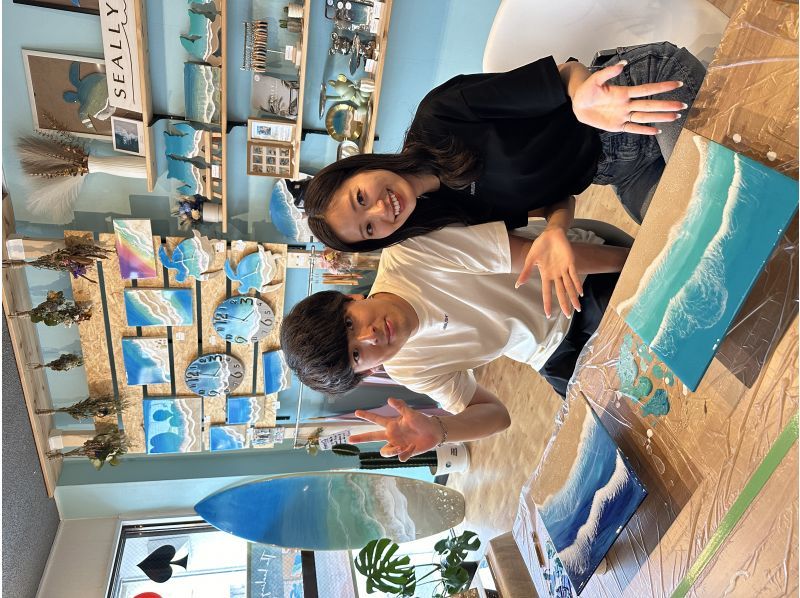 [Ishigaki Island/Experience] Memories of the sea ♡ Resin art experience "Ocean Art Board Mini" / Create memories of the sea. Groups are also welcome!の紹介画像