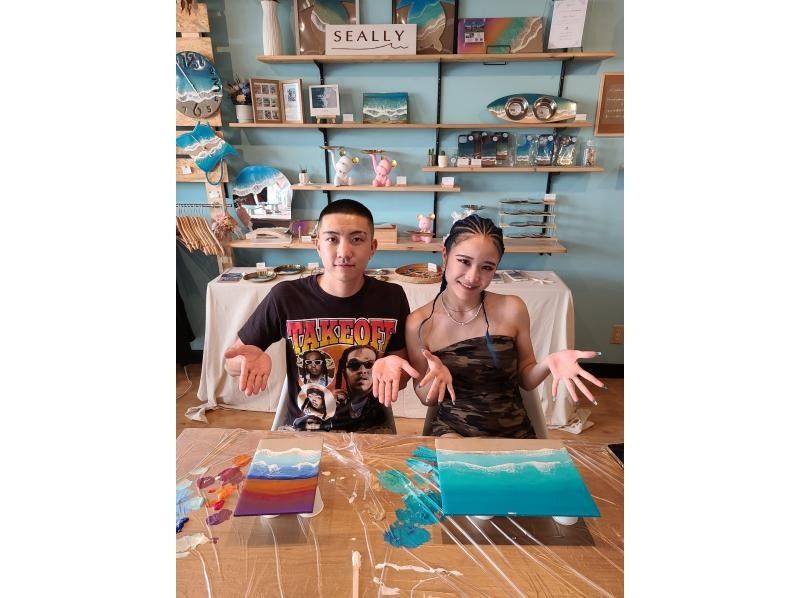 [Ishigaki Island/Resin Art Experience] Create memories of the ocean ♡ Authentic resin art experience "Ocean Art Board" Groups are also welcome!の紹介画像