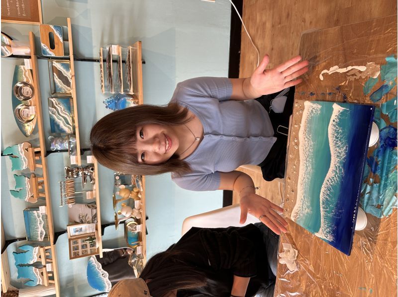 【石垣島・体験】思い出の海をカタチに♡本格的なレジンアート体験★『Ocean Art Board』おしゃれカフェでの体験！