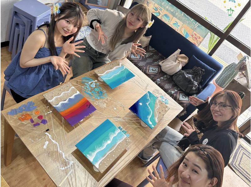 【이시가키 섬 / 체험】 완전 오리지널! 이시가키 섬의 바다를 형태로 ♡ 본격적인 레진 아트 체험 / Ocean Art Board 코스 / 귀여운 점내 ♡の紹介画像