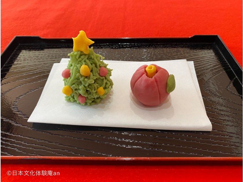 【東京・神田】【抹茶2点体験コース】自分で点てるお抹茶と練り切り和菓子作り体験の紹介画像