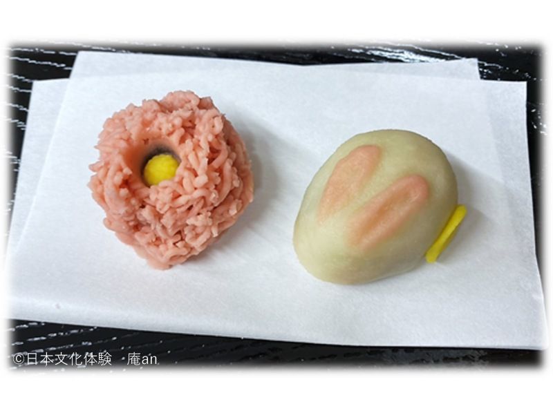 【東京・神田】【抹茶2点体験コース】自分で点てるお抹茶と練り切り和菓子作り体験の紹介画像