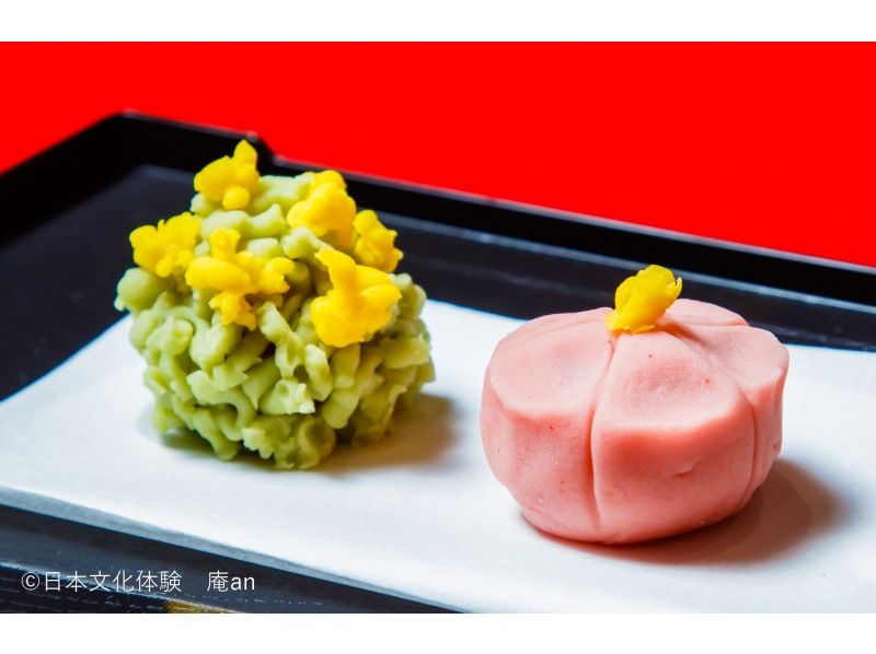 【東京・神田】【自分で作る抹茶３点体験コース】お抹茶とお干菓子＆和菓子作り体験の紹介画像