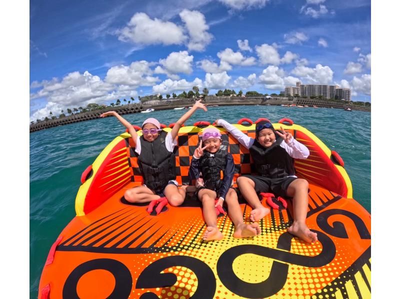 【沖縄・那覇・宜野湾】最新の絶叫系マリンアクティビティ『3点Bプラン』 3点は当日現地で選択OK！バナナボートや最新の乗り物がいっぱい♪の紹介画像