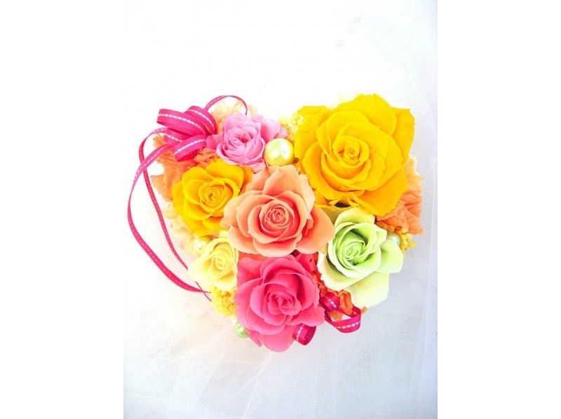 [Kanagawa/Yokohama] First-time visitors will also receive support! Blooming heart arrangements with preserved flowers ♪の紹介画像