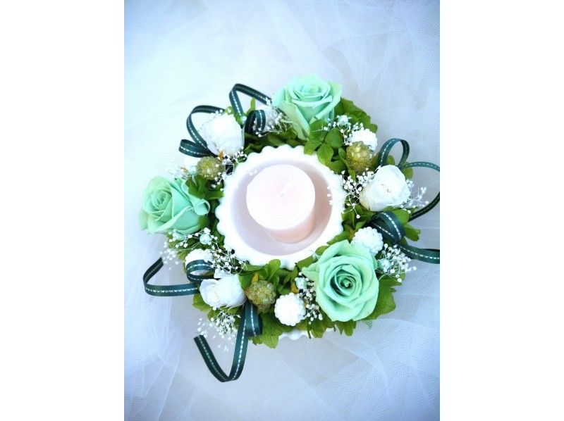 [Kanagawa/Yokohama] First-timers can enjoy peace of mind with support! Preserved flower candle arrangements ♪の紹介画像